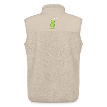Funny No Frog I No Nö Statement - Unisex Sherpa Gilet by Stanley/Stella - beige - Back - AI Model Male 178 light (178cm)
