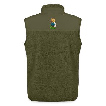 Giraffe Doctor First Aid Kit - Unisex Sherpa Gilet by Stanley/Stella - khaki - Back - AI Model Male 178 light (178cm)