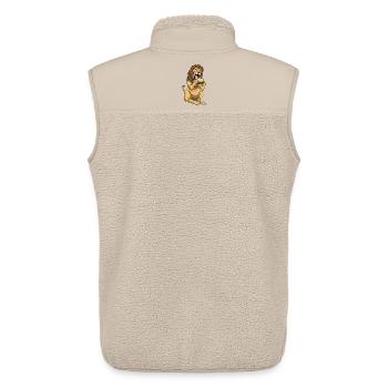 Löwe Cheeseburger - Unisex Sherpaweste von Stanley/Stella - Beige - Hinten - AI Model Male 178 light (178cm)