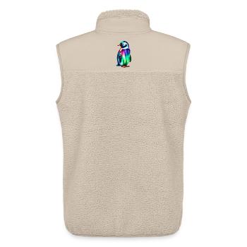Pingouin - Veste sans manches sherpa unisexe Stanley/Stella - beige - Dos - AI Model Male 178 light (178cm)