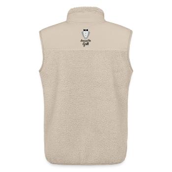Funny cooking apron for men - Unisex Sherpa Gilet by Stanley/Stella - beige - Back - AI Model Male 178 light (178cm)