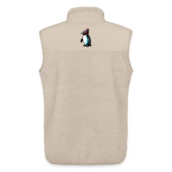 Pinguin - Unisex Sherpaweste von Stanley/Stella - Beige - Hinten - AI Model Male 178 light (178cm)