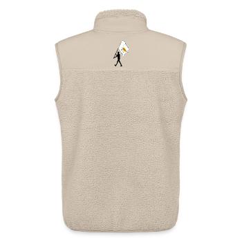 Cyprus Flag Man Walking - Unisex Sherpa Gilet by Stanley/Stella - beige - Back - AI Model Male 178 light (178cm)