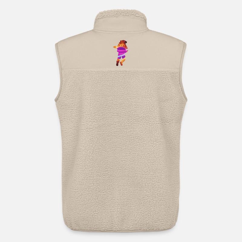 Sprung durch Neon Nebula - Unisex Sherpaweste von Stanley/Stella - Beige
