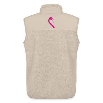 Pink Flamingo Silhouette - Unisex Sherpaweste von Stanley/Stella - Beige - Hinten - AI Model Male 178 light (178cm)