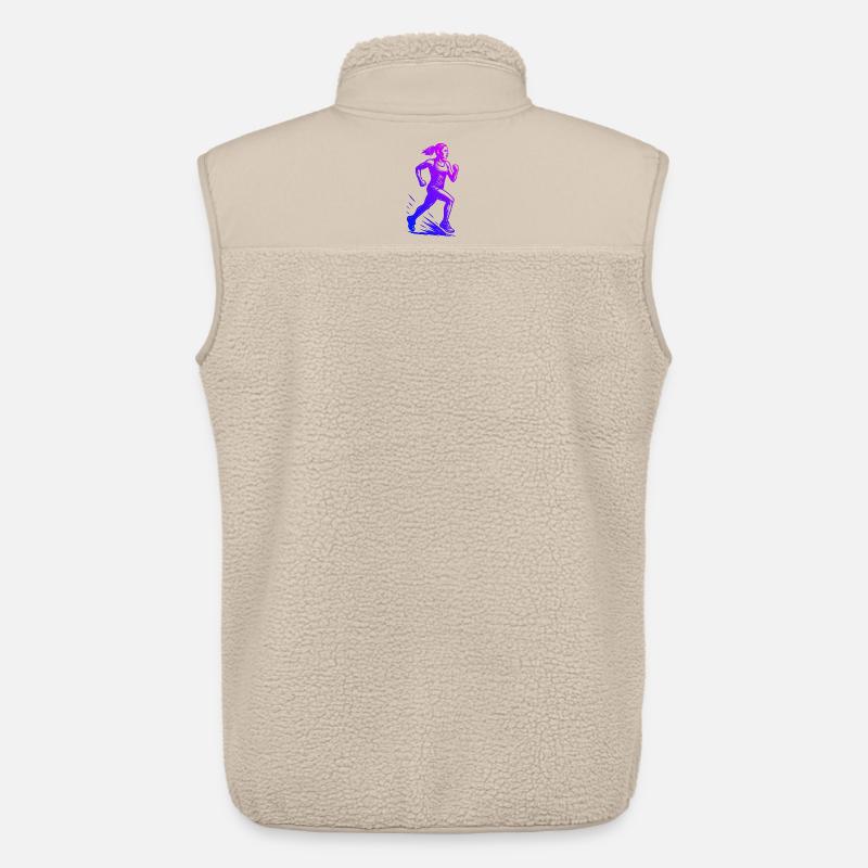 Modernes Running Artwork - Unisex Sherpaweste von Stanley/Stella - Beige