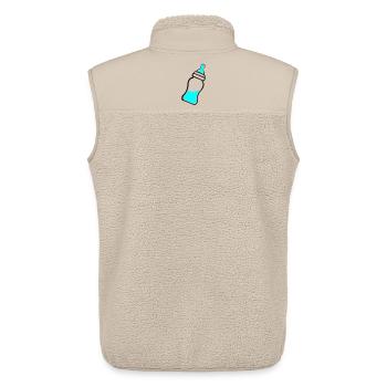 Baby bottle - Unisex Sherpa Gilet by Stanley/Stella - beige - Back - AI Model Male 178 light (178cm)