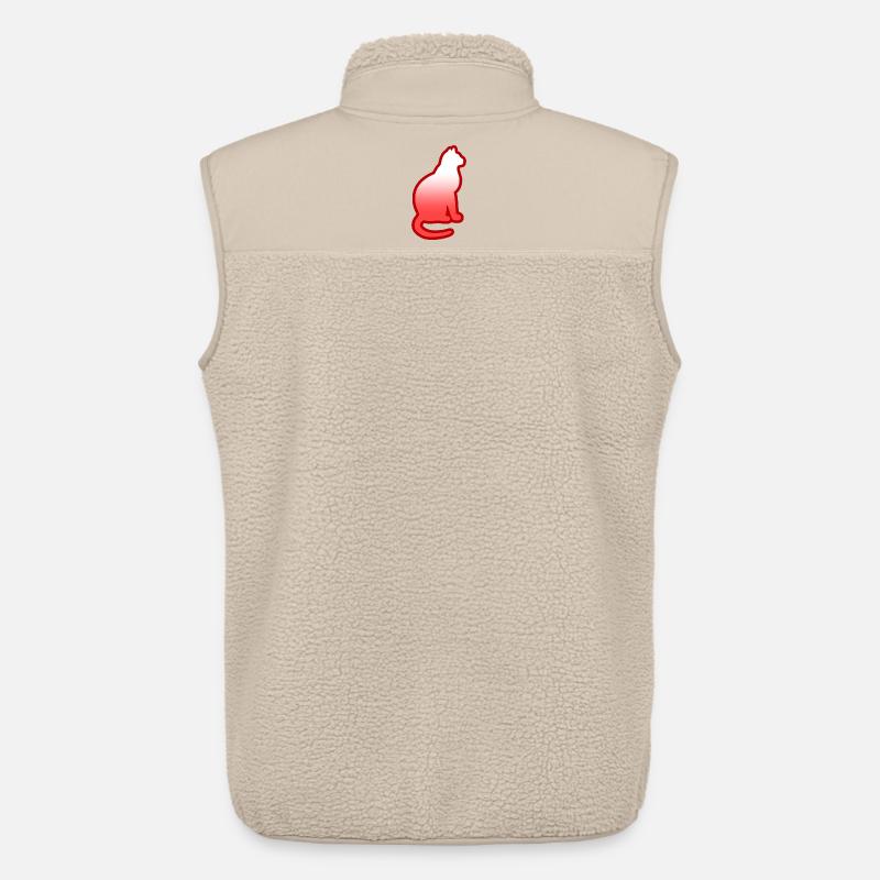 Katze - Unisex Sherpaweste von Stanley/Stella - Beige
