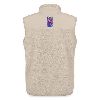 Flamingo - Unisex Sherpaweste von Stanley/Stella - Beige - Hinten - AI Model Male 178 light (178cm)