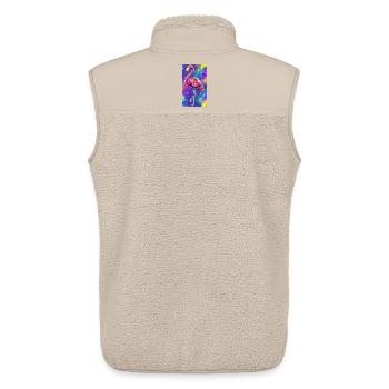 Flamingo - Unisex Sherpaweste von Stanley/Stella - Beige - Hinten - AI Model Male 178 light (178cm)