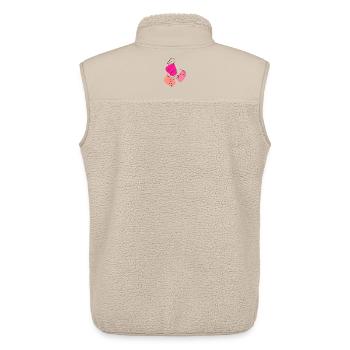 Lineart Flamingo with color background - Unisex Sherpa Gilet by Stanley/Stella - beige - Back - AI Model Male 178 light (178cm)