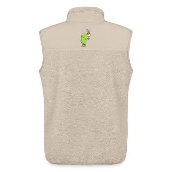 Frosch mit Eis - Unisex Sherpaweste von Stanley/Stella - Beige - Hinten - AI Model Male 178 light (178cm)