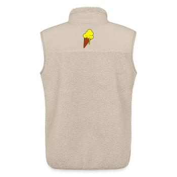 Schmelzendes Eis  Pop Art - Unisex Sherpaweste von Stanley/Stella - Beige - Hinten - AI Model Male 178 light (178cm)