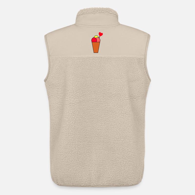 Herz im Eisbecher Eis - Unisex Sherpaweste von Stanley/Stella - Beige