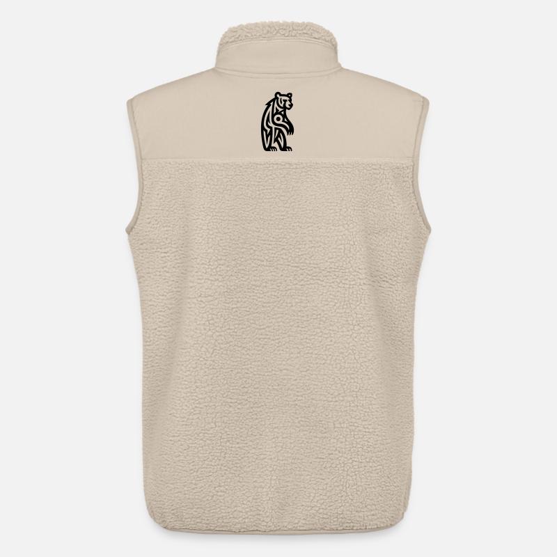 Just a Black Bear #3 - Veste sans manches sherpa unisexe Stanley/Stella - beige