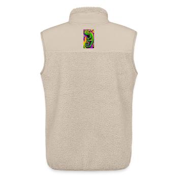 chameleon - Unisex Sherpa Gilet by Stanley/Stella - beige - Back - AI Model Male 178 light (178cm)