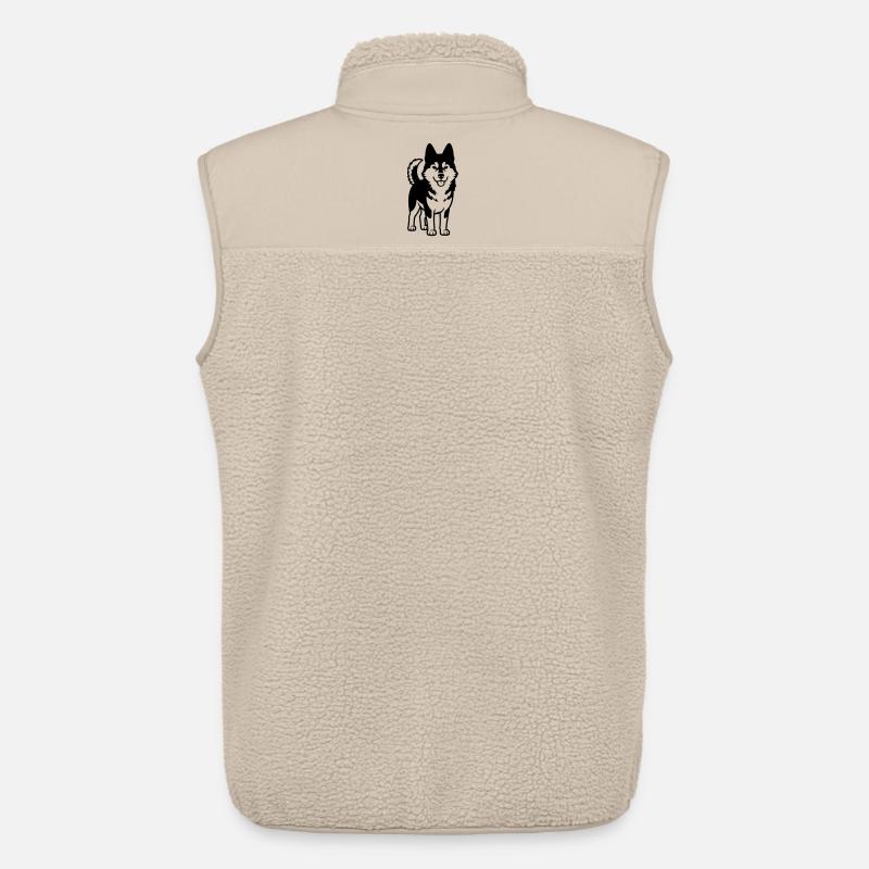 Husky-Hund - Unisex Sherpaweste von Stanley/Stella - Beige
