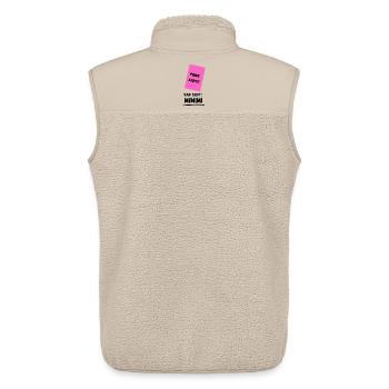 Pink Card - Unisex Sherpa Gilet by Stanley/Stella - beige - Back - AI Model Male 178 light (178cm)