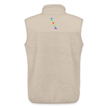 REVOLUTION (Regenbogen) - Unisex Sherpaweste von Stanley/Stella - Beige - Hinten - AI Model Male 178 light (178cm)