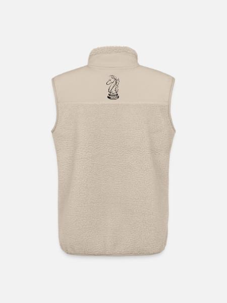 Schaken Paard Tekening SKizze Schaker icoon - Unisex sherpa bodywarmer Stanley/Stella - beige