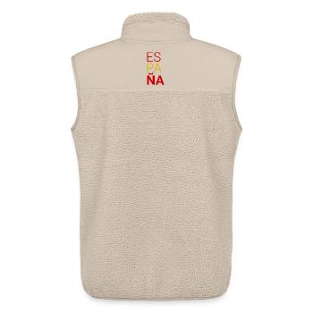 Spanien - Unisex Sherpaweste von Stanley/Stella - Beige - Hinten - AI Model Male 178 light (178cm)