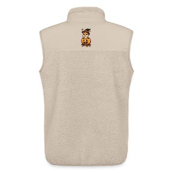 niedliches Halloween-Eichhörnchen:Süßer Gruselspaß - Unisex Sherpaweste von Stanley/Stella - Beige - Hinten - AI Model Male 178 light (178cm)