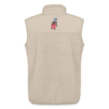 Dachs Automechaniker Kreuzschlüssel Autowerkstatt - Unisex Sherpaweste von Stanley/Stella - Beige - Hinten - AI Model Male 178 light (178cm)
