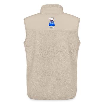 My_dirndl - Unisex Sherpaweste von Stanley/Stella - Beige - Hinten - AI Model Male 178 light (178cm)