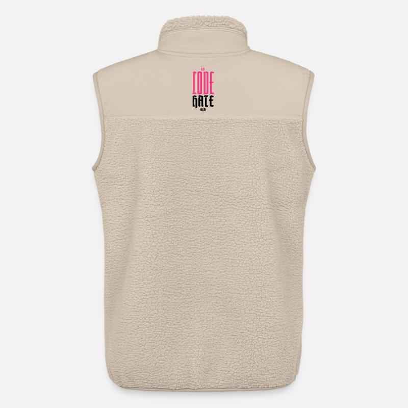Gothic Neon CODE Vertical - Unisex Sherpa Gilet by Stanley/Stella - beige