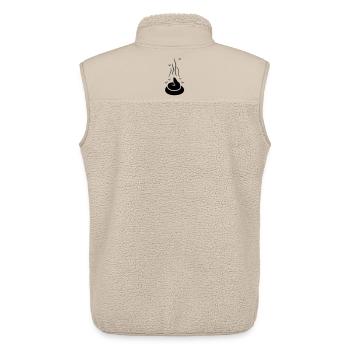 Dampfender Scheißhaufen mit Fliegen - einfärbbar - Unisex Sherpaweste von Stanley/Stella - Beige - Hinten - AI Model Male 178 light (178cm)
