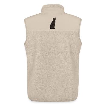 Katze Geschenk T-shirt - Unisex Sherpaweste von Stanley/Stella - Beige - Hinten - AI Model Male 178 light (178cm)