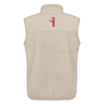 Fabriqué au Danemark, Patriot Danois - Veste sans manches sherpa unisexe Stanley/Stella - beige - Dos - AI Model Male 178 light (178cm)