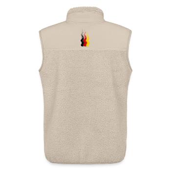 DEUTSCHLAND GERMANY EUROPA DEUTSCHE SPORT FAN - Unisex Sherpaweste von Stanley/Stella - Beige - Hinten - AI Model Male 178 light (178cm)