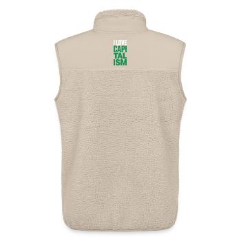 I Love Capitalism Unternehmer Aktien Kapitalismus - Unisex Sherpaweste von Stanley/Stella - Beige - Hinten - AI Model Male 178 light (178cm)