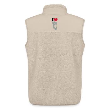 I love ballet - Unisex Sherpa Gilet by Stanley/Stella - beige - Back - AI Model Male 178 light (178cm)
