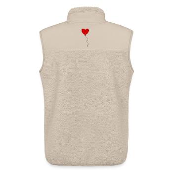 Valentinstag Rotes Herz, Valentinstag - Unisex Sherpaweste von Stanley/Stella - Beige - Hinten - AI Model Male 178 light (178cm)