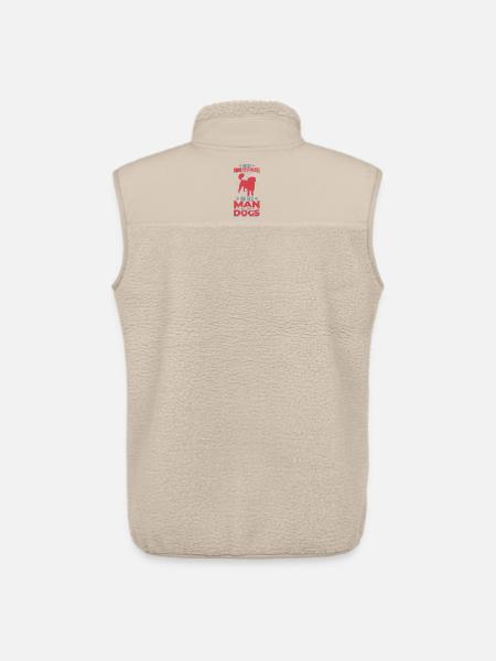 Old Man Who Likes Dogs - Unisex Sherpa Gilet by Stanley/Stella - beige