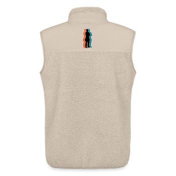 Retro Tischler Silhouette Vintage-Holzarbeiter - Unisex Sherpaweste von Stanley/Stella - Beige - Hinten - AI Model Male 178 light (178cm)