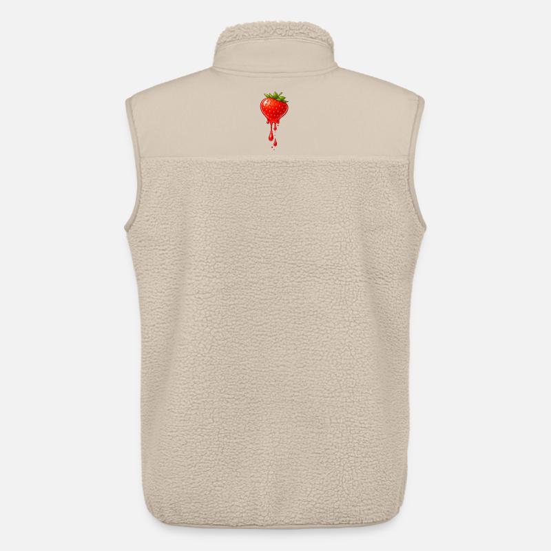 Erdbeere mit Tropfen Illustration - Unisex Sherpaweste von Stanley/Stella - Beige