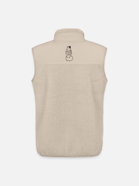 Guinea Pig Books Nerd - Unisex Sherpa Gilet by Stanley/Stella - beige