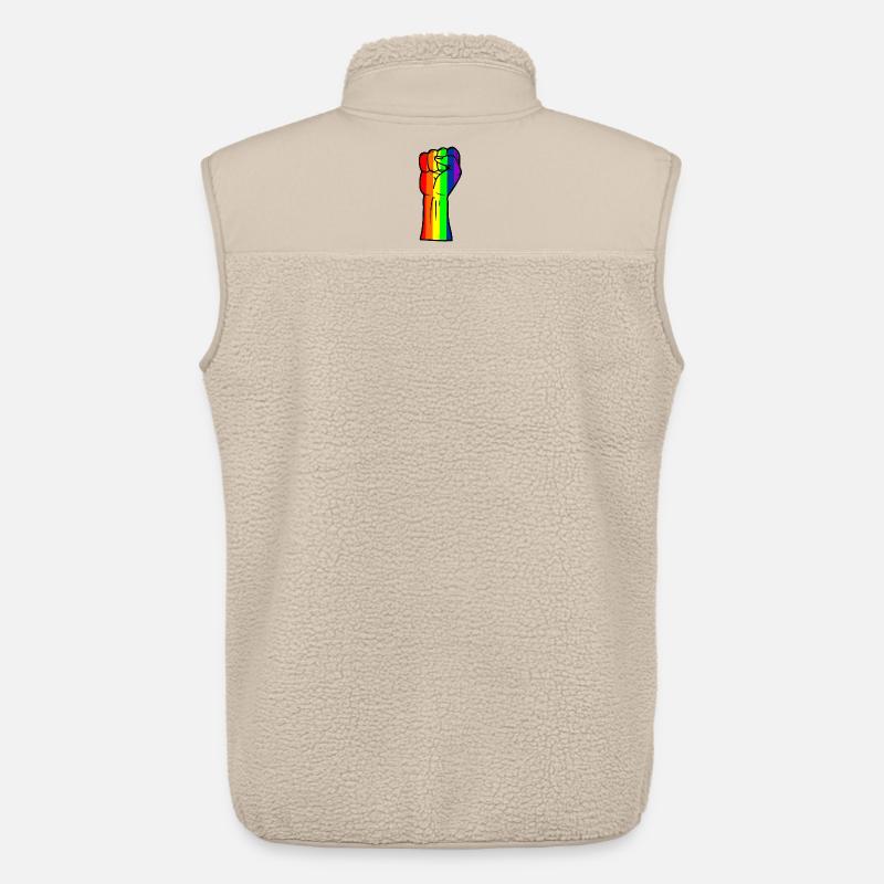 Regenbogen-Handfaust - Unisex Sherpaweste von Stanley/Stella - Beige