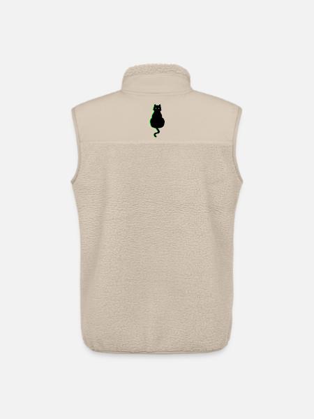 Chat néon - Veste sans manches sherpa unisexe Stanley/Stella - beige