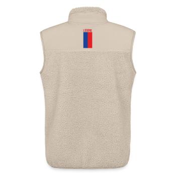 Minimalist Losone Flag Design - Unisex Sherpa Gilet by Stanley/Stella - beige - Back - AI Model Male 178 light (178cm)