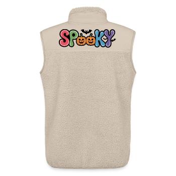 Spooky lustige Halloweenkürbisse - Unisex Sherpaweste von Stanley/Stella - Beige - Hinten - AI Model Male 178 light (178cm)