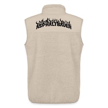 Asphaltbauer - Unisex Sherpaweste von Stanley/Stella - Beige - Hinten - AI Model Male 178 light (178cm)