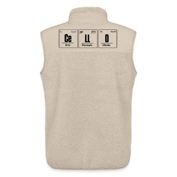 Cello als chemisches Element für Cellisten - Unisex Sherpaweste von Stanley/Stella - Beige - Hinten - AI Model Male 178 light (178cm)