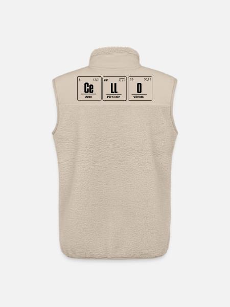 Cello als chemisches Element für Cellisten - Unisex Sherpaweste von Stanley/Stella - Beige