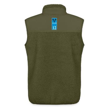 Aveyron - Unisex Sherpa Gilet by Stanley/Stella - khaki - Back - AI Model Male 178 light (178cm)