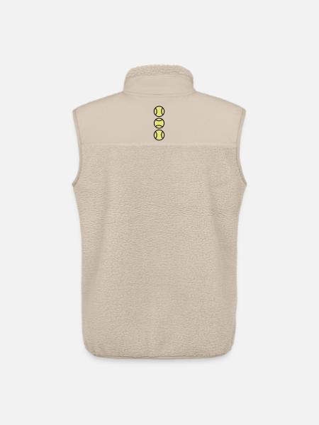 Three Tennis Balls Equipment Retro - Unisex Sherpa Gilet by Stanley/Stella - beige