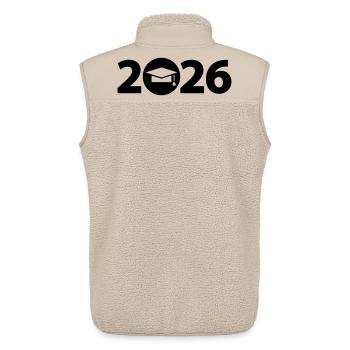 Graduation 2026, Abi 2026, graduation 2026 - Unisex Sherpa Gilet by Stanley/Stella - beige - Back - AI Model Male 178 light (178cm)